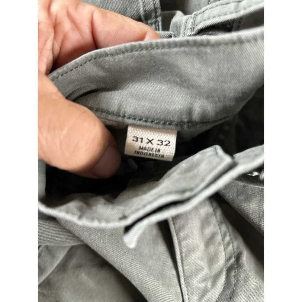 Flint and Tinder Pants Mens 31x32 Green Slim Fit Stretch Chino‎ Casual Cotton